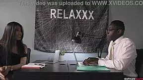 asian polly pons lets eddy fuck her butthole in office horny