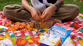 Laras Picnic - Full Vomit Barf Fetish Movie!