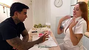 Hot Manicurist Fucked Hard In Kitchen After House Visit