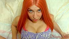 Helping my tired step-sister go to bed!