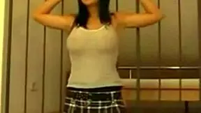 Hot Busty Brunette Teen 18+ Girl Strips Then Fucks!