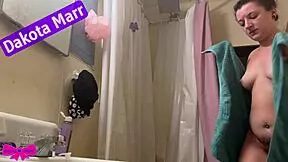 fat and chubby dakota marr showering with lotion on her hairy bush tattoos nebraska swinger