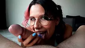 Bold Blow Job: Teen Babe Sucks Huge Cock With Wet Licks and Deepthroat