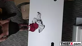 Pervert Officer Likes To Fuck Her For Theft