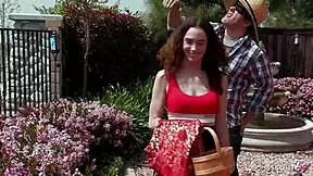 Real Redhead Teen Pickup Seduce to Old Young Fuck with Saggy Tits and Bushy Pussy
