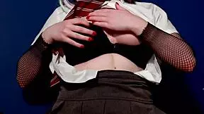 Emo Student Makes Herself Cum Hard