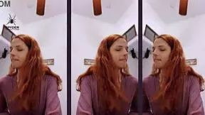 scarlett mae in lingerie begins sucking a dick during photoshoot