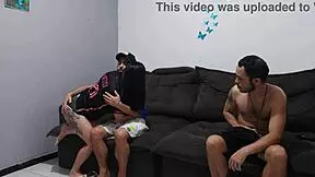 My husband lost the bet! I had to fuck his friend right in front of him with humiliation.