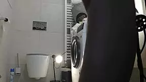 hey, check out alia's tattooed petite body in the bathroom as she slips off her panties to flash her tight shaved pussy and bare ass 😏