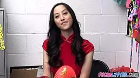 Hey, did you see that asian teen alexia anders stealing lipstick at the office?