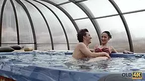 Old4k handsome angie moon makes awesome love to flawless young model