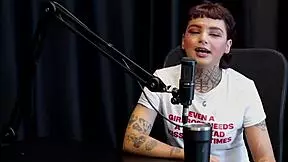 I got nervous thinking they'd eat my ass, but I got the tattoo in the orgy and exposed myself, says annie clementine in sheer red.