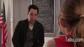 tiny cheerleader surprises teacher in classroom