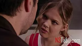 tiny cheerleader surprises teacher in classroom