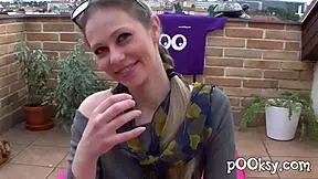 French minnie deeply sucks and deepthroats a massive cock in lingerie and stockings