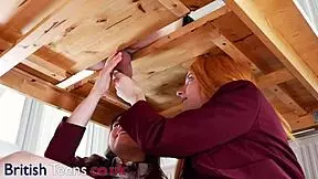 College students milk cock and cover uniforms in cum!