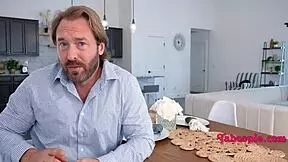 Step Dad Kisses Lips