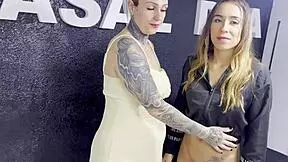 I went for a tattoo on my ass, my pussy started dripping, the tattoo artist licked it clean, I came in her mouth