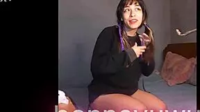 Bonneyuwu Masturbates With Transparent Dildo On Bed!