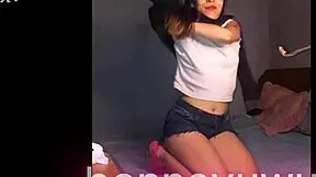 Bonneyuwu Masturbates With Transparent Dildo On Bed!