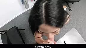 Hot Asian Alona Bloom indulges in intense sex in the dressing room, but gets caught by a cop.