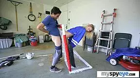 hockey-loving blonde teen 18+ gets fucked by her boyfriend - kenzie kai