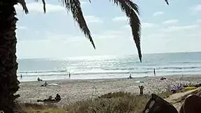 The Busty Girlfriend Flashes On Nudist Beach San Diego