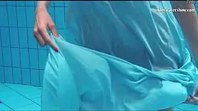 Piyavka Chehova flaunts her big bouncy juicy tits underwater.