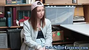 Shoplifter Caught And Gets A Facial Cumshot.