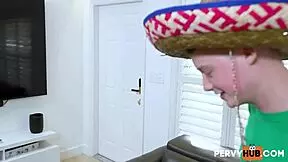 Stepmom Gives Blowjob And Plays With Big Ass In POV.