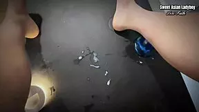 asian ladyboy pantyhose anal play cumshot