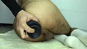 Shoving my full tentie and 8 cm diameter cock toy in my ass