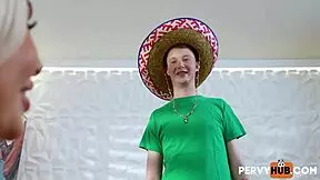 Stepmom Gives Blowjob And Plays With Big Ass In POV.