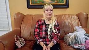 busty cute blonde nikki j sucks a cock and gets her pussy and ass fucked