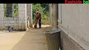 African Landlord's Daughter Fucked During Bathing with Ebony Chubby Girlfriend