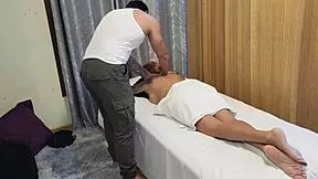 my stepbrother gives oily massage that ends in squirting, seduces me to fuck