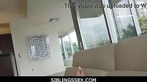 Step-Sis Pleads Stepbro Shut Mouth with Blowjob! Desperate Teen!