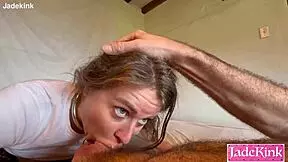 Sexy Girlfriend Passionately Sloppy Sucking Her Boyfriend In Rough Fetish Play