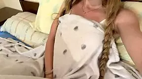 she says, 'look at me fingering my ass in pajamas on stepdad's bed'