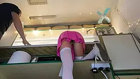 i couldn't resist kissing her naked ass at work