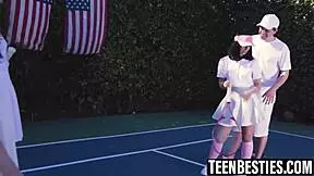 Big tits besties foursome pov hardcore fucking after hot pussy licking sixtynine eat jizz in the end.