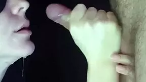 Close up of sucking dick in amateur session.