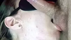 Close up of sucking dick in amateur session.
