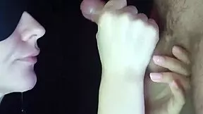 Close up of sucking dick in amateur session.