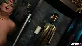 jasmine and tarra join the cosplay orgy at the museum