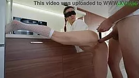 The hot delivery girl lost my pizza but she has a very tight ass