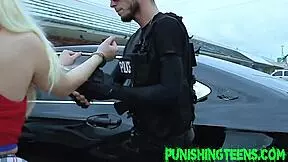 bound blonde teen gets roughly fucked in hardcore bdsm bondage session on bed