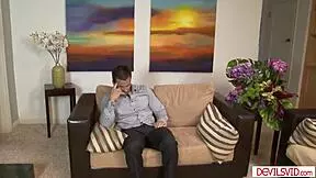 Wife and husband fucking petite 18+ babysitter!