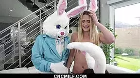 The funny bunny freeuses hot milf and her stepdaughter during easter - cncmilf