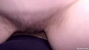 Mistress with a hairy pussy fucked the delivery man